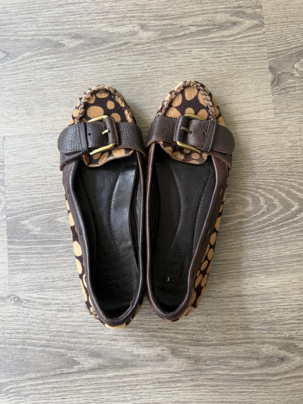 J.Crew Italian calf hair moccasins loafers